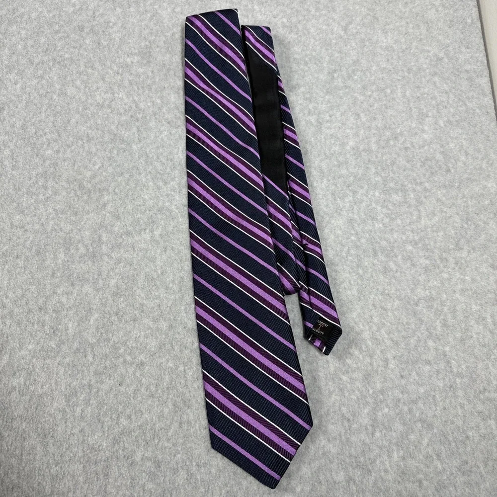 Robert Talbott Carmel Men's 100% Silk Necktie USA Made Repp Stripe